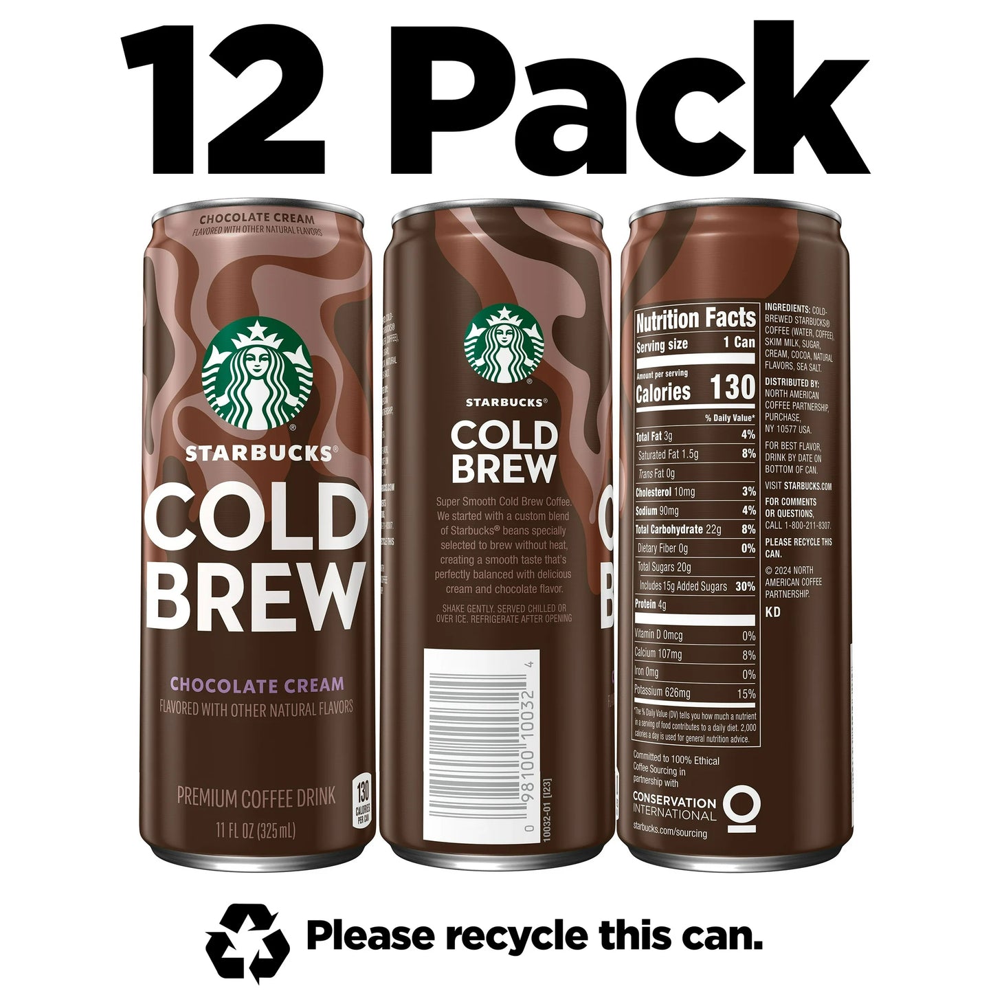 STARBUCKS -  CB CHOCOLATE CREAM - 11OZ 12PK