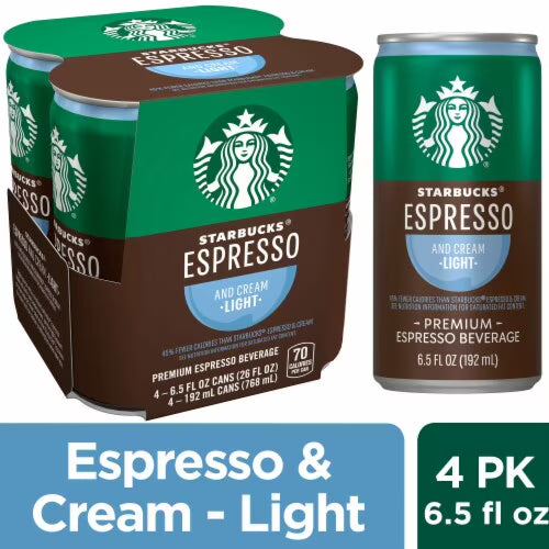 STARBUCKS - DBLSHT LIGHT ESPRESSO - 6.5OZ (6X4PK)