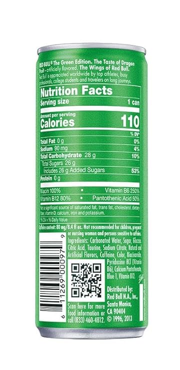 Red Bull Green Edition Dragon Fruit Energy Drink, 8.4 Fl Oz