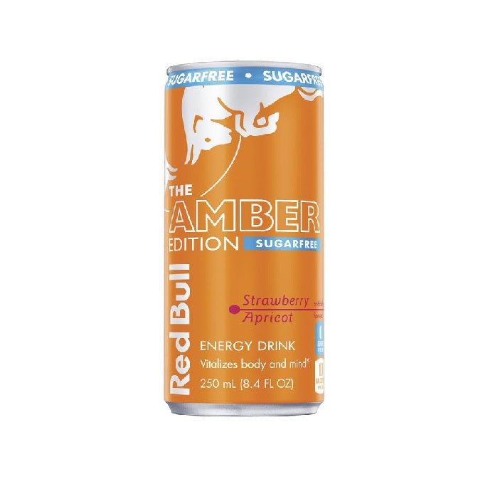 Red Bull® The Amber Edition Sugar Free Strawberry Apricot Energy Drink - 8.4 oz