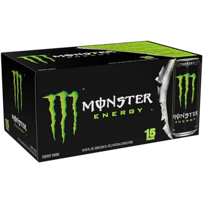 Monster Energy Drink, Green, Original, 16floz