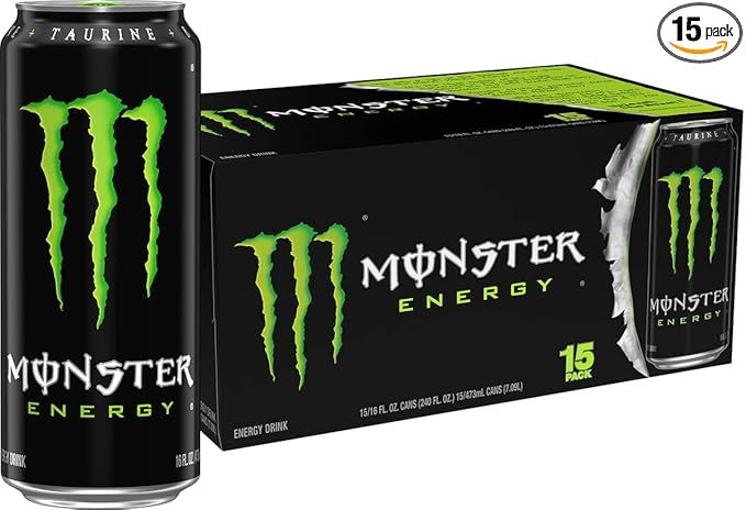 Monster Energy Drink, Green, Original, 16floz