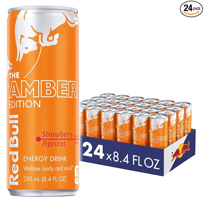 Red Bull Amber Edition Strawberry Apricot Energy Drink, 8.4 Fl Oz