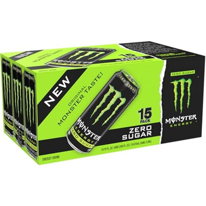 Monster Energy Zero Sugar, Green, Original, 16 floz