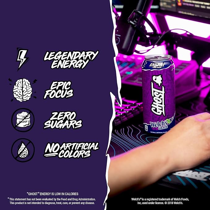 GHOST ENERGY - WELCH'S GRAPE -16FLOZ