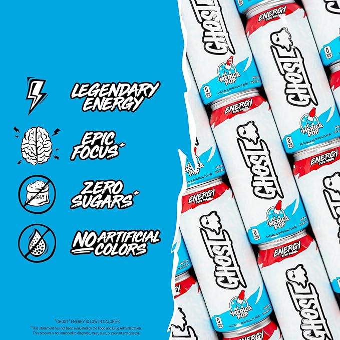 GHOST ENERGY -'MERICA POP -16FLOZ