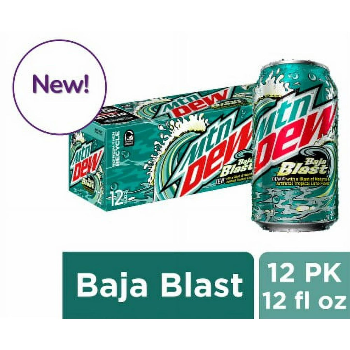 MOUNTAIN DEW - BAJA BLAST 12OZ (2X12PK)