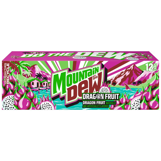 MOUNTAIN DEW - DRAGON FRUIT -12OZ (2X12PK)