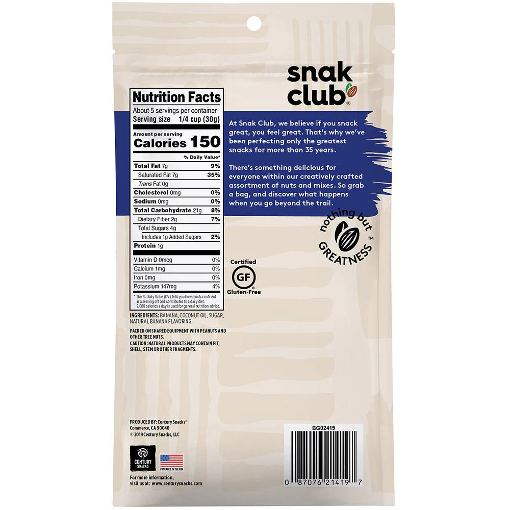 SNAK CLUB - SC-RS-BANANA CHIPS 5.5OZ /6