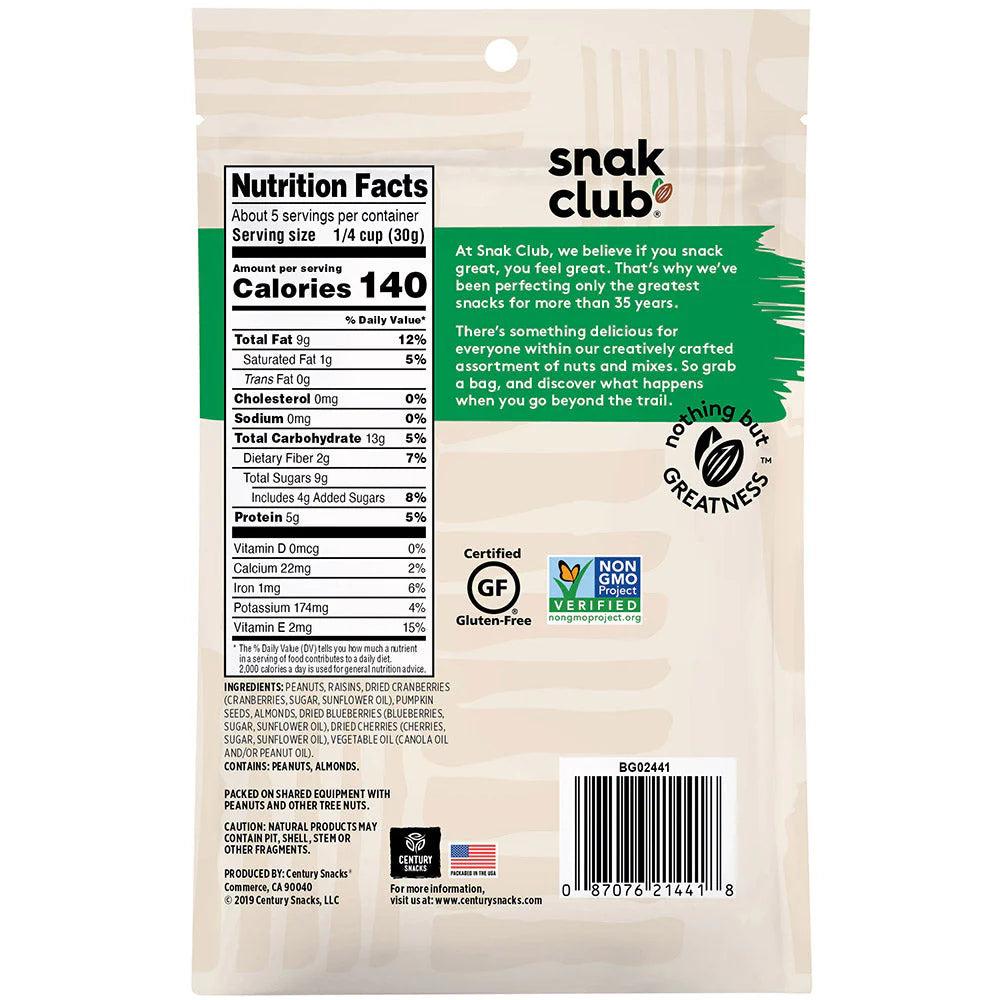 SNAK CLUB - SC-RS-ANTIOXIDANT TRAIL MIX 5.5OZ /6