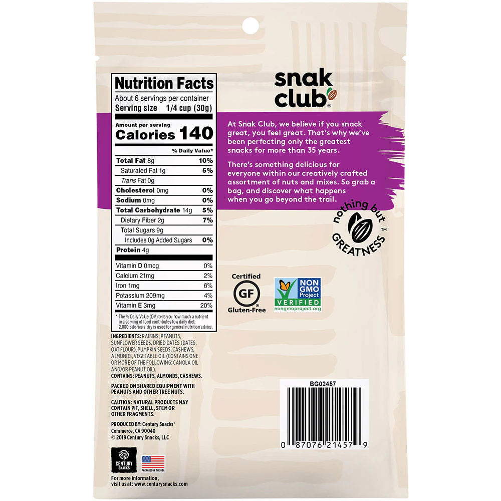 SNAK CLUB - SC-RS-FANCY TRAIL MIX 6.75OZ /6