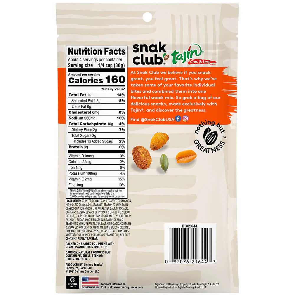 SNAK CLUB - SC-RS-TAJIN FIESTA MIX 4OZ /6