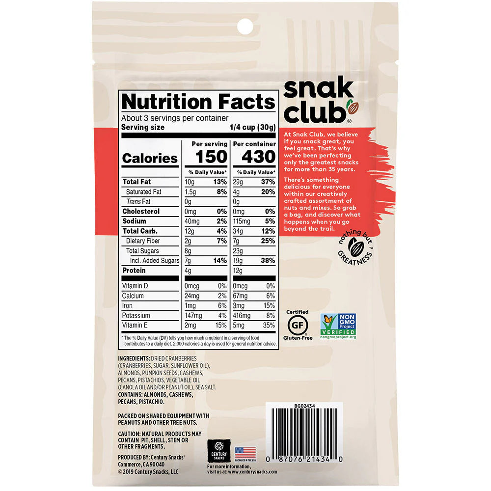 SNAK CLUB - SC-RS-MEGA TRAIL MIX 3OZ/6