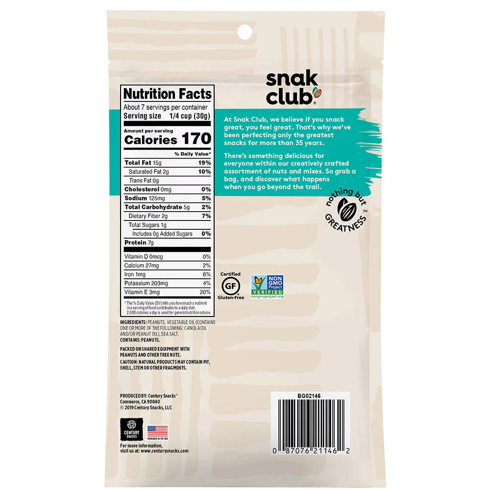 SNAK CLUB - SC-RS-R/S PEANUTS 7.5OZ /6