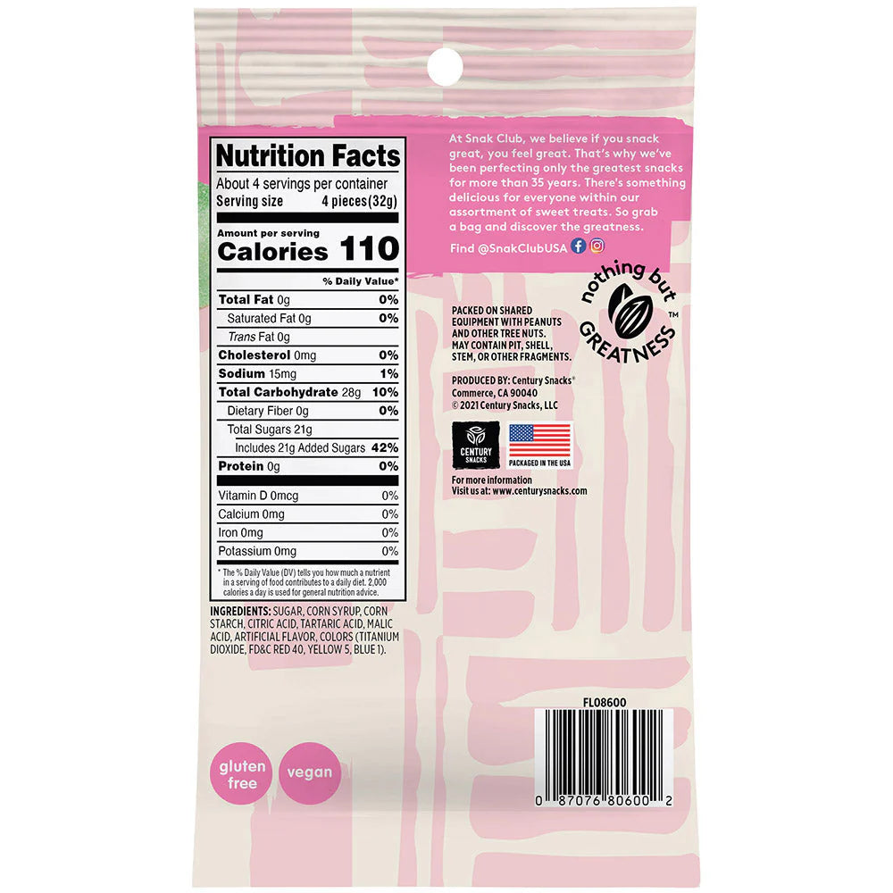 SNAK CLUB - SC-SS-WATERMELON RINGS 4oz/12