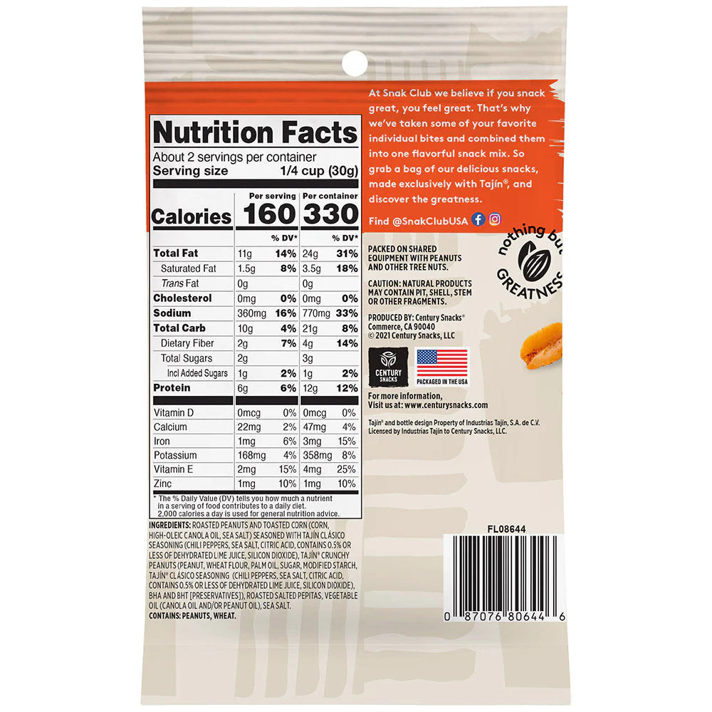 SNAK CLUB - SC-SS-TAJIN FIESTA MIX 2.25oz/12