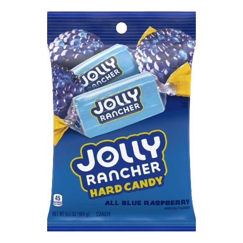 JOLLY RANCHER - HARD CANDY BLUE RASPBERRY PEG - 6.5OZ / 12