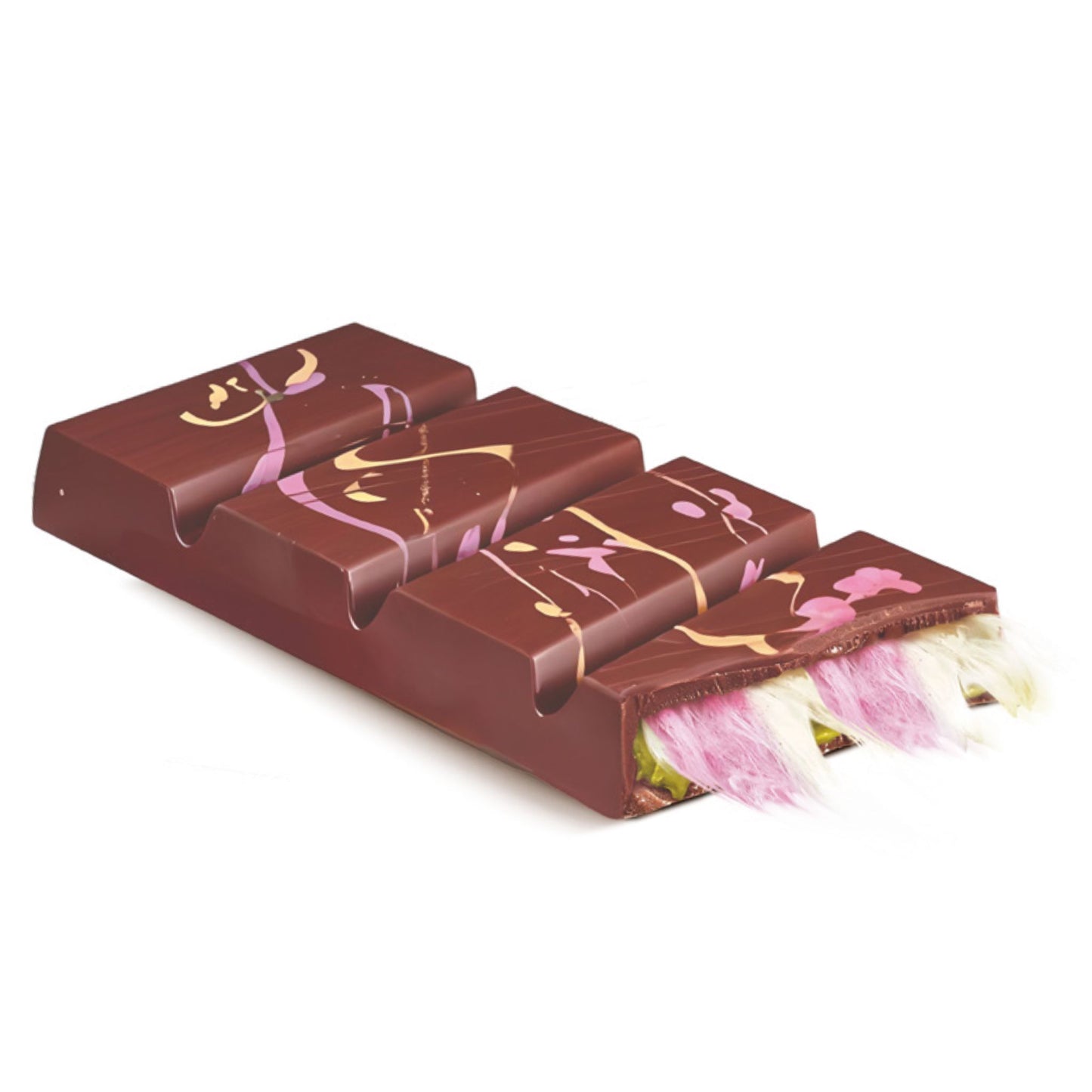 BEEMAX - Angel Hair Chocolate - Milk Chocolate with Cotton Candy & Pistachio Cream