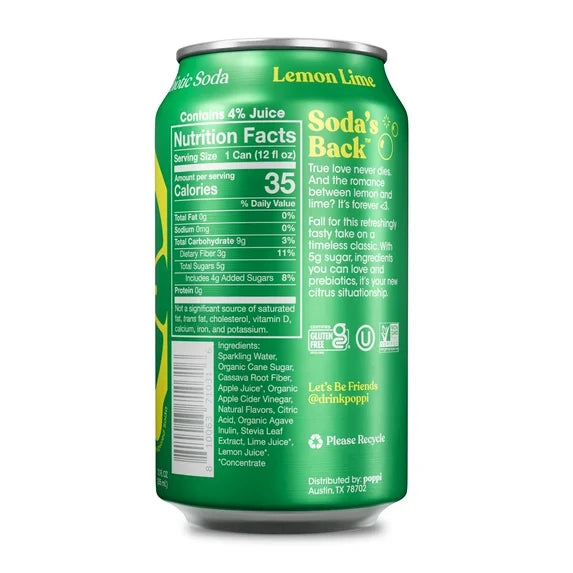 POPPI LEMON LIME CAN 12/ 12OZ