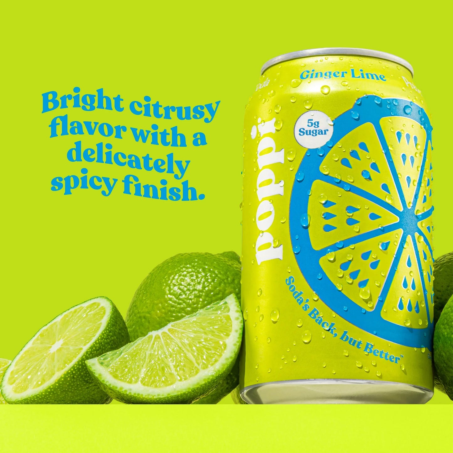 POPPI GINGER LIME CAN 12/ 12OZ