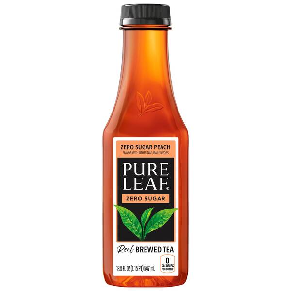 PURE LEAF - PEACH ZERO TEA - 18.5OZ -12PK