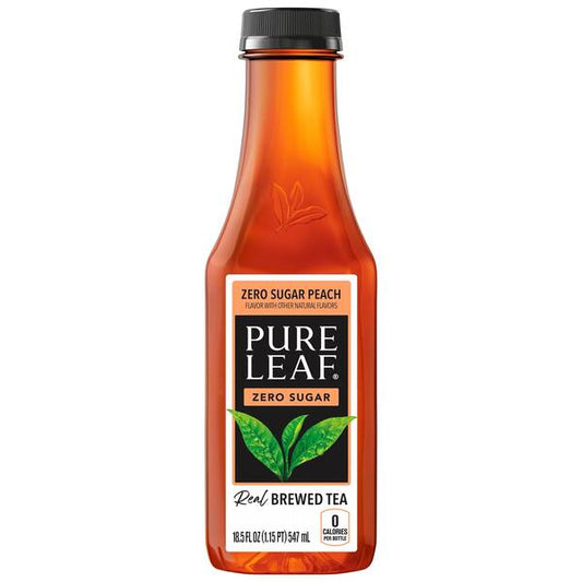 PURE LEAF - PEACH ZERO TEA - 18.5OZ -12PK