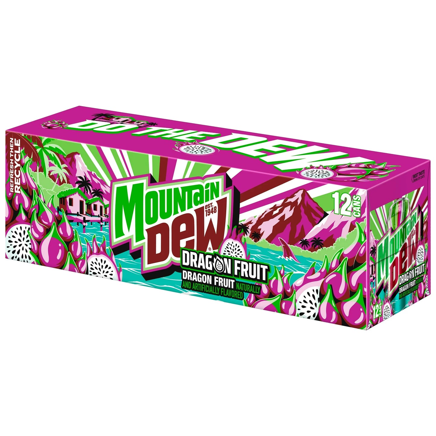 MOUNTAIN DEW - DRAGON FRUIT -12OZ (2X12PK)