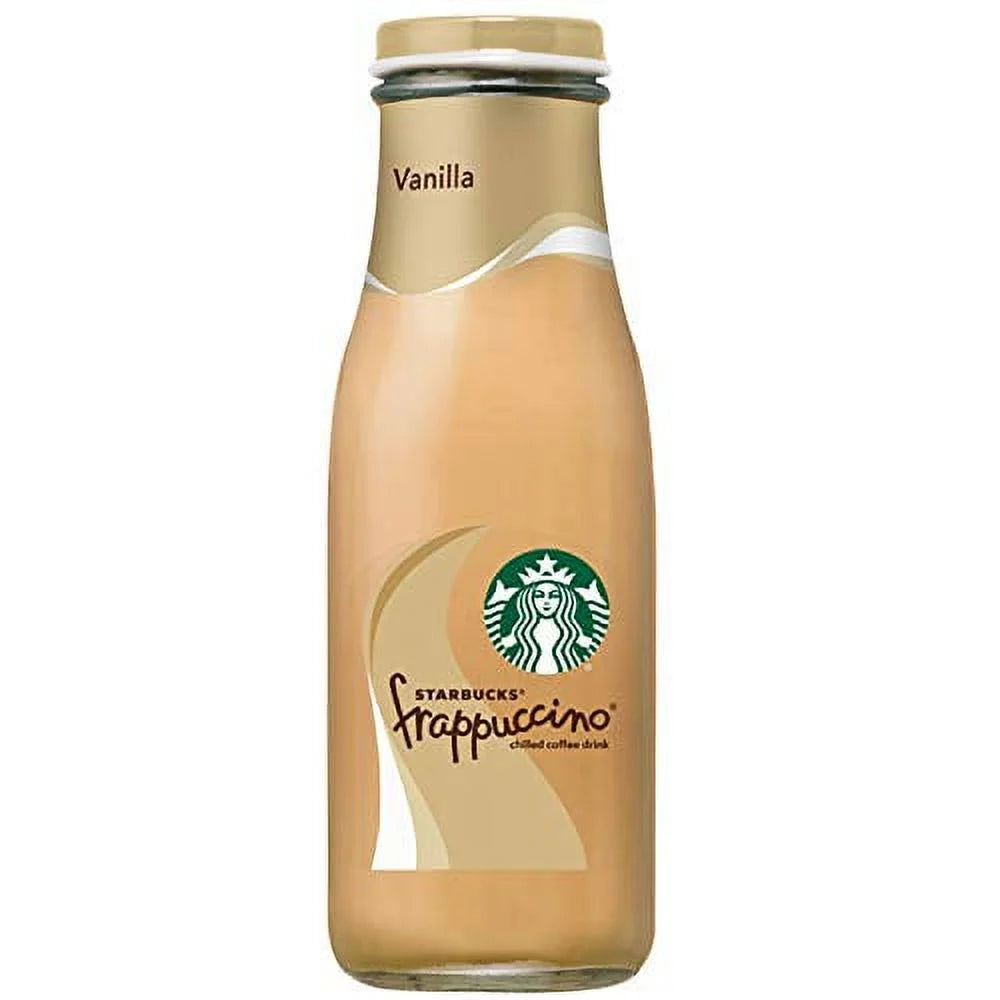 STARBUCKS - GLASS BOTTLE,  VANILLA FRAPP - 9.5OZ, 15 COUNT