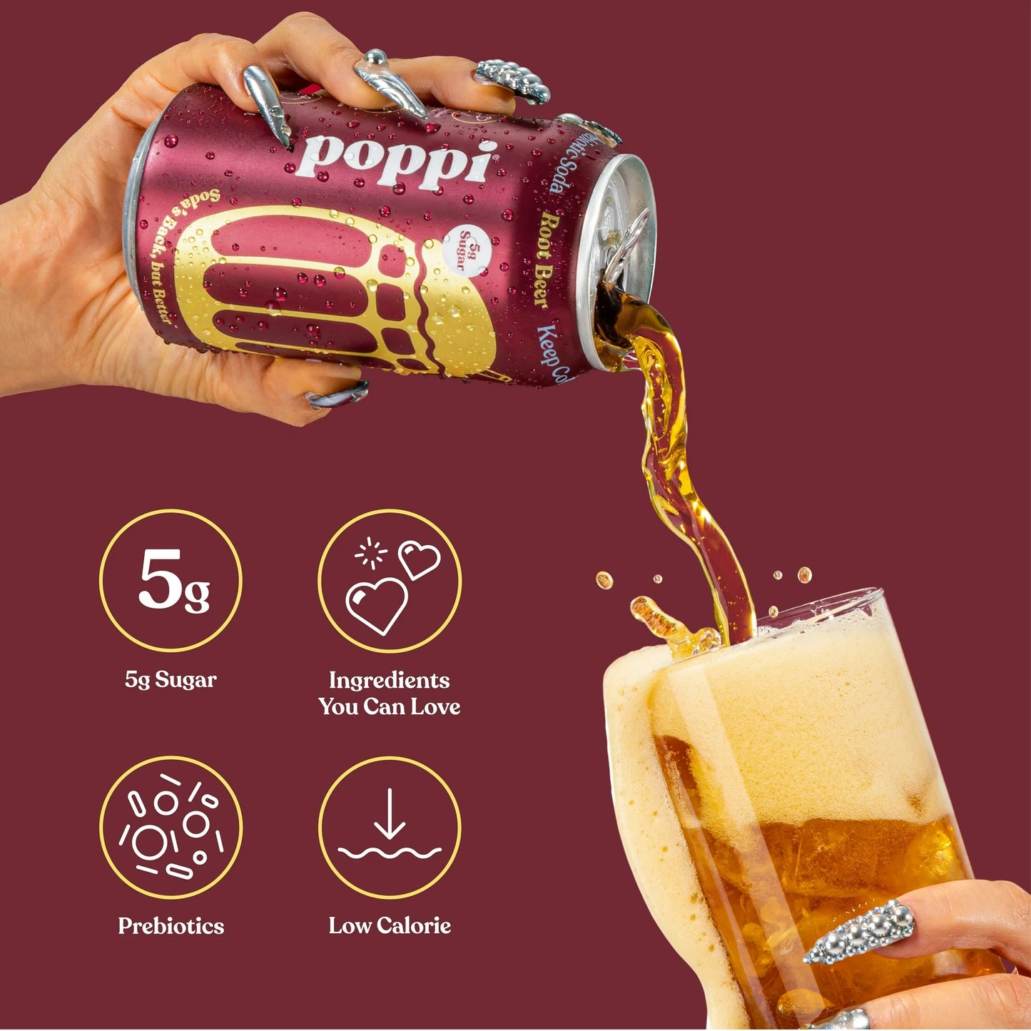 POPPI ROOT BEER CAN 12/ 12OZ