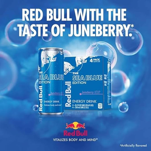 Red Bull Sea Blue Edition Juneberry Energy Drink, 8.4 Fl Oz