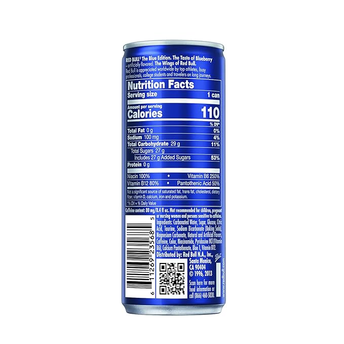 Red Bull Blue Edition Blueberry Energy Drink, 8.4 Fl Oz