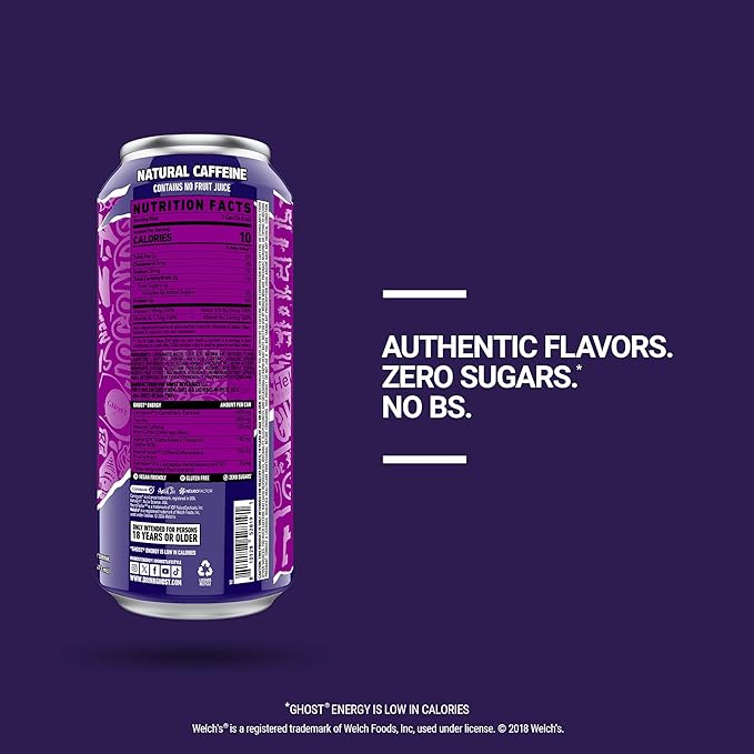 GHOST ENERGY - WELCH'S GRAPE -16FLOZ