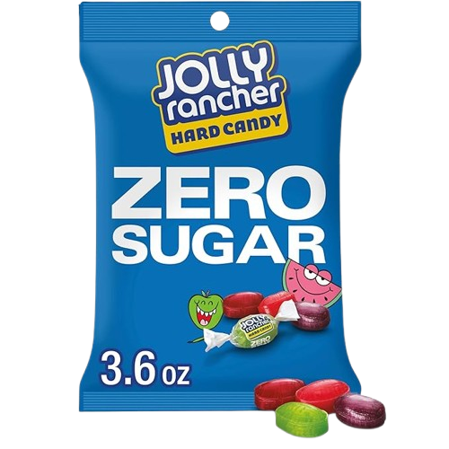JOLLY RANCHER - HARD CANDY ZERO SUGAR ASSORTED PEG -3.6OZ / 12