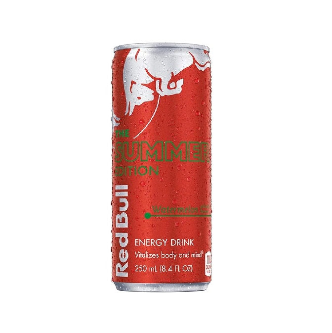 Red Bull Red Edition Watermelon and Sugar Free Energy Drink Bundle, 8.4 Fl Oz
