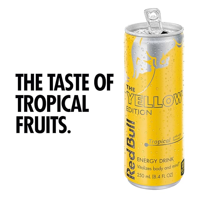 Red Bull Energy Drink, Tropical, Yellow Edition, 8.4 oz