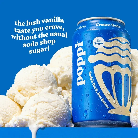 POPPI CREAM SODA CAN 12/ 12OZ