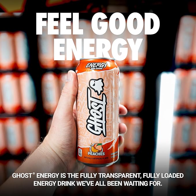 GHOST ENERGY DRINK - PEACHES -16FLOZ