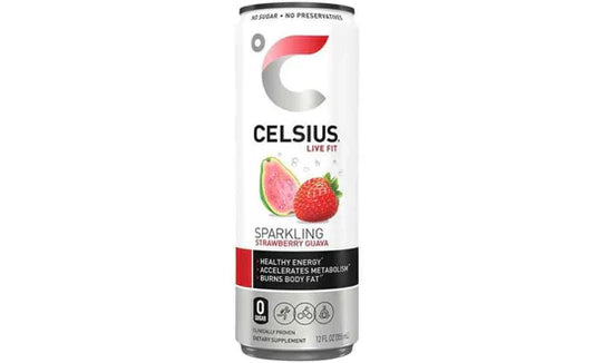 CELSIUS Sparkling Strawberry Guava, Functional Essential Energy Drink 12 Fl Oz