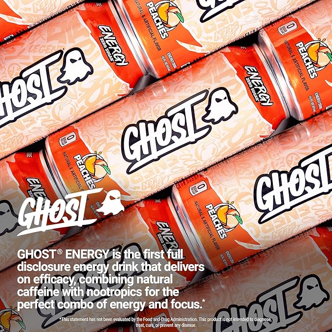 GHOST ENERGY DRINK - PEACHES -16FLOZ