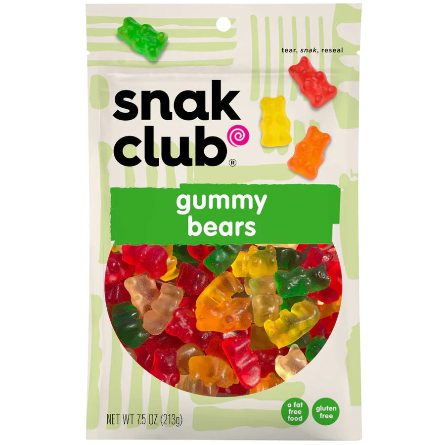 SNAK CLUB - SC-RS-GUMMY BEARS 7.5OZ /6