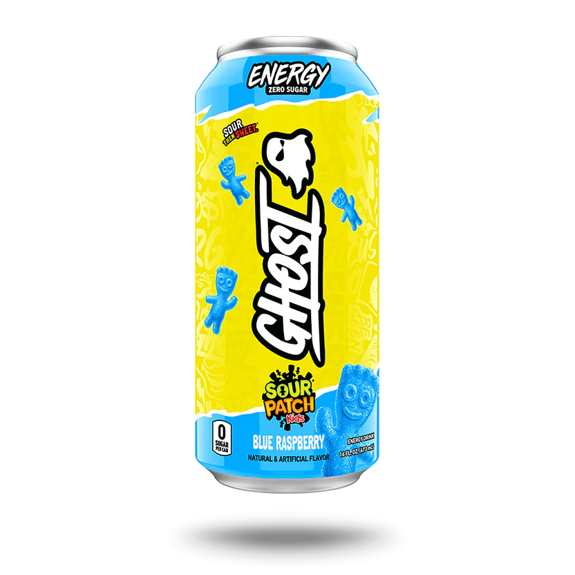 GHOST Energy Drink - 12-Pack, Sour Patch Kids Blue Raspberry