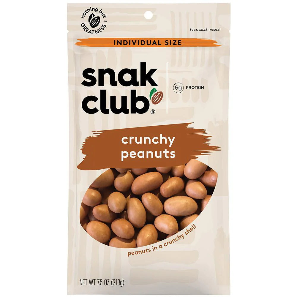 SNAK CLUB - SC-RS-CRUNCHY PEANUTS 7.5OZ /6