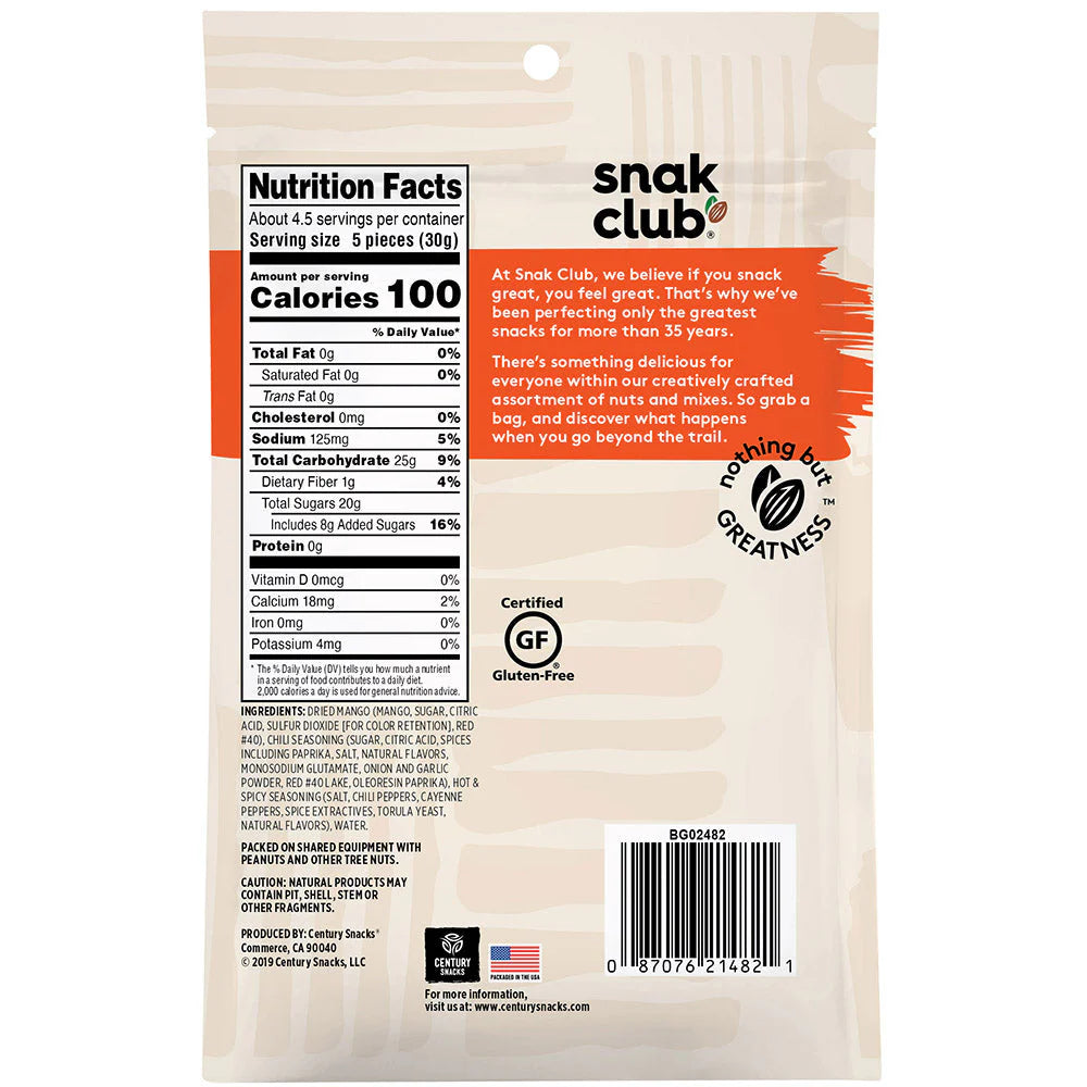 SNAK CLUB - SC-RS-CHILI MANGO 4.5OZ /6
