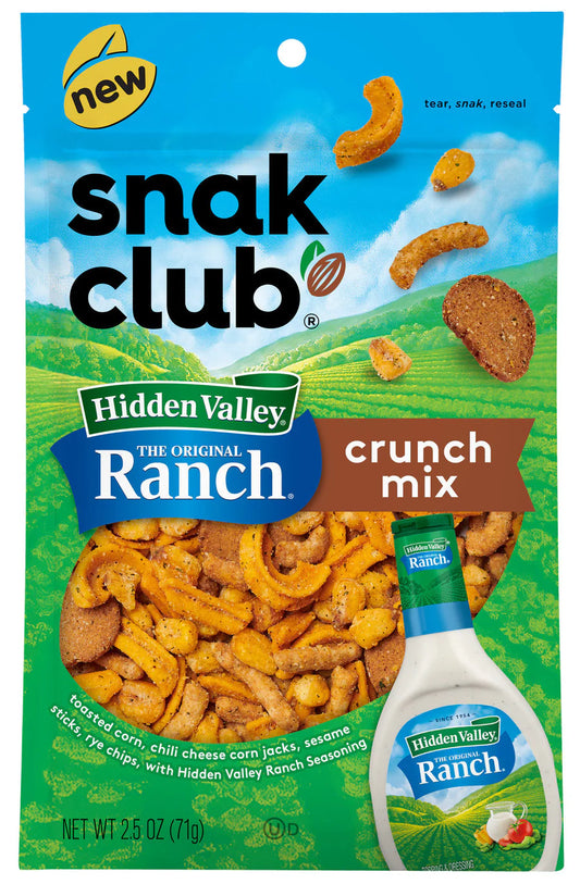 SNAK CLUB - SC-RS-HIDDEN VALLEY RANCH CRUNCH MIX 2.5OZ /6