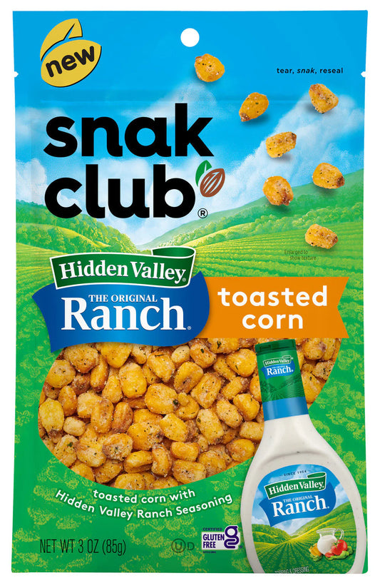 SNAK CLUB - SC-RS-HIDDEN VALLEY RANCH TOASTED CORN 3.0OZ /6