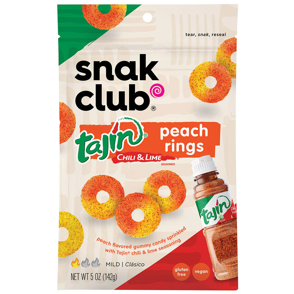 SNAK CLUB - SC-RS-TAJIN PEACH RINGS 5OZ/6