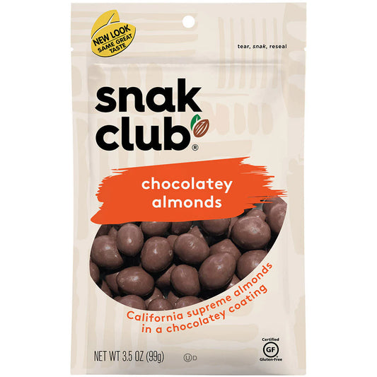 SNACK CLUB - SC-RS-CHOC. ALMOND 3.5OZ /6