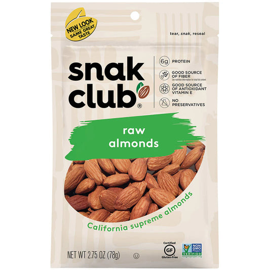 SNAK CLUB - SC-RS-RAW ALMOND 2.75OZ /6