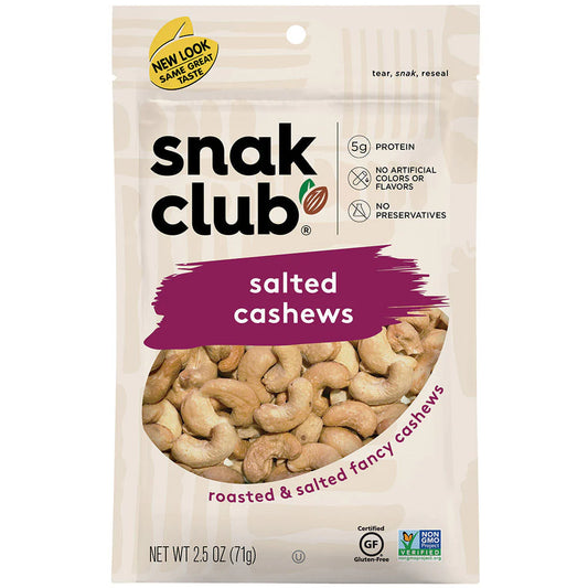 SNAK CLUB - SC-RS-R/S CASHEWS 2.5OZ /6