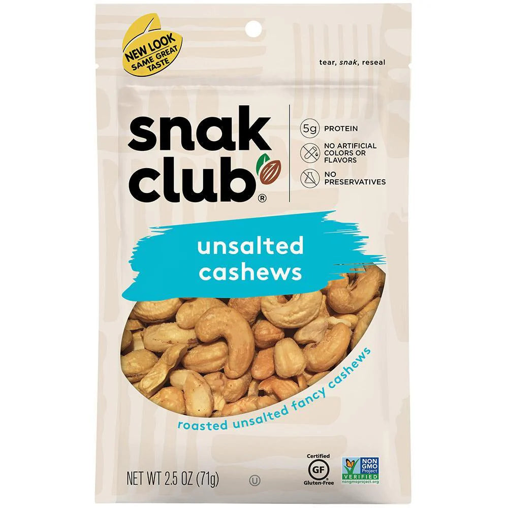 SNAK CLUB - SC-RS-R/U CASHEWS  2.5OZ /6
